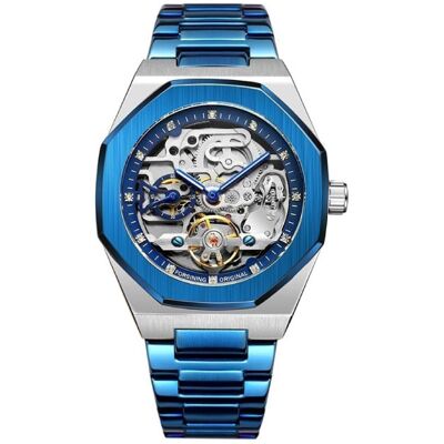 Forsining Mechanisch Roestvrij Staal Luxe Horloge voor Heren - Zakelijk Mode Polshorloge Blauw Forsining Mechanisch Roestvrij Staal Luxe Horloge voor Heren - Zakelijk Mode Polshorloge Blauw
