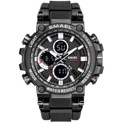 SMAEL Militair Sport Horloge met Digitale Wijzerplaten voor Heren - Multifunctioneel Polshorloge Schokbestendig 5 Bar Waterdicht Zilver SMAEL Militair Sport Horloge met Digitale Wijzerplaten voor Heren - Multifunctioneel Polshorloge Schokbestendig 5 Bar Waterdicht Zilver