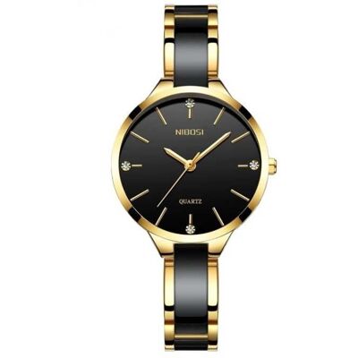 Nibosi Luxe Horloge voor Dames - Keramische Armband Klok Kwarts Roestvrij Staal Polshorloge Wit Nibosi Luxe Horloge voor Dames - Keramische Armband Klok Kwarts Roestvrij Staal Polshorloge Wit