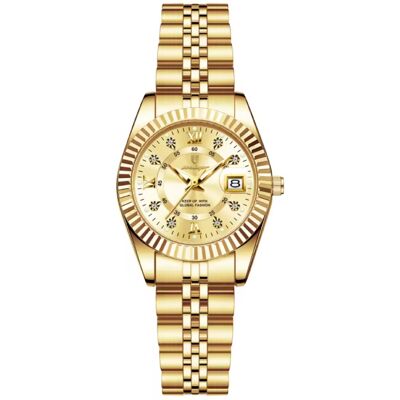 Poedagar Luxe Elegant Horloge voor Dames - Modieus Kwarts Uurwerk Roestvrij Staal - Goud Poedagar Luxe Elegant Horloge voor Dames - Modieus Kwarts Uurwerk Roestvrij Staal - Goud