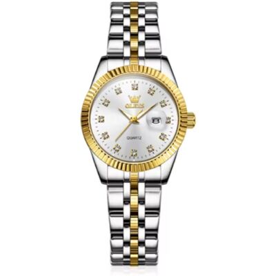 OLEVS 5526 Luxe Kwarts Horloge - 3 ATM Waterdicht Dameshorloge - Goud Wit OLEVS 5526 Luxe Kwarts Horloge - 3 ATM Waterdicht Dameshorloge - Goud Wit