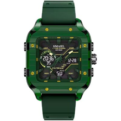 SMAEL 8133 Horloge voor Heren - Multifunctioneel Polshorloge Schokbestendig 5 Bar Waterdicht - Groen SMAEL 8133 Horloge voor Heren - Multifunctioneel Polshorloge Schokbestendig 5 Bar Waterdicht - Groen