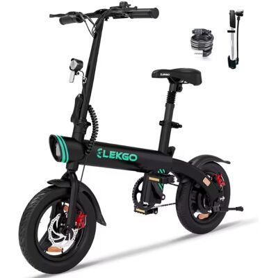 ELEKGO EG01 Urban Elektrische Fiets - 14-inch Wielen - Opvouwbare Smart E-Bike - Zwart ELEKGO EG01 Urban Elektrische Fiets - 14-inch Wielen - Opvouwbare Smart E-Bike - Zwart