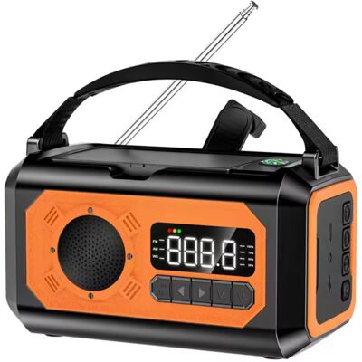 ALLOYSEED 12000mAh Radio Powerbank op Zonne-energie met Dynamo - Ingebouwde Zaklamp - Batterij Oplader Noodradio Ontvanger - Oranje ALLOYSEED 12000mAh Radio Powerbank op Zonne-energie met Dynamo - Ingebouwde Zaklamp - Batterij Oplader Noodradio Ontvanger - Oranje