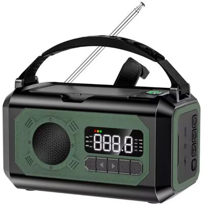 ALLOYSEED 12000mAh Radio Powerbank op Zonne-energie met Dynamo - Ingebouwde Zaklamp - Batterij Oplader Noodradio Ontvanger - Donkergroen ALLOYSEED 12000mAh Radio Powerbank op Zonne-energie met Dynamo - Ingebouwde Zaklamp - Batterij Oplader Noodradio Ontvanger - Donkergroen