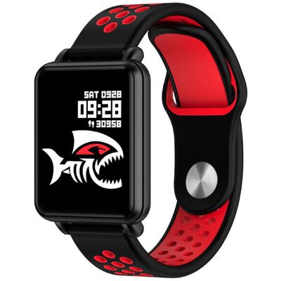 COLMI Land 1 Smartwatch Smartband Smartphone Fitness Sport Activity Tracker Horloge OLED iOS Android iPhone Samsung Huawei Rood Two-Tone Bandje COLMI Land 1 Smartwatch Smartband Smartphone Fitness Sport Activity Tracker Horloge OLED iOS Android iPhone Samsung Huawei Rood Two-Tone Bandje