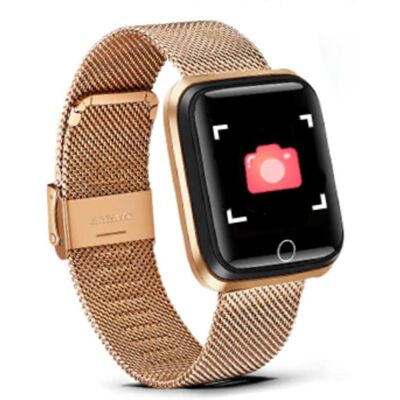 Lige Fashion Sports Smartwatch Fitness Sport Activity Tracker Smartphone Horloge iOS Android iPhone Samsung Huawei Goud Metaal Lige Fashion Sports Smartwatch Fitness Sport Activity Tracker Smartphone Horloge iOS Android iPhone Samsung Huawei Goud Metaal