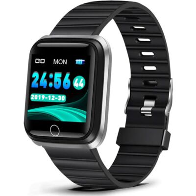 Lige Fashion Sports Smartwatch Fitness Sport Activity Tracker Smartphone Horloge iOS Android iPhone Samsung Huawei Zilver Zwart TPU Lige Fashion Sports Smartwatch Fitness Sport Activity Tracker Smartphone Horloge iOS Android iPhone Samsung Huawei Zilver Zwart TPU
