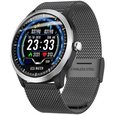 Lemfo Sports Smartwatch N58 ECG+PPG Fitness Sport Activity Tracker Smartphone Horloge iOS Android iPhone Samsung Huawei Zwart Metaal Lemfo Sports Smartwatch N58 ECG+PPG Fitness Sport Activity Tracker Smartphone Horloge iOS Android iPhone Samsung Huawei Zwart Metaal