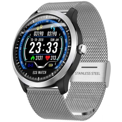 Lemfo Sports Smartwatch N58 ECG+PPG Fitness Sport Activity Tracker Smartphone Horloge iOS Android iPhone Samsung Huawei Zilver Metaal Lemfo Sports Smartwatch N58 ECG+PPG Fitness Sport Activity Tracker Smartphone Horloge iOS Android iPhone Samsung Huawei Zilver Metaal