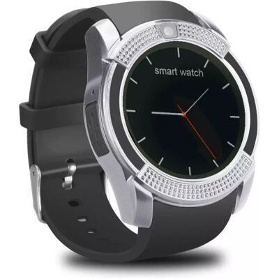 Stuff Certified® Originele V8 Smartwatch HD Smartphone Fitness Sport Activity Tracker Horloge OLED iOS Android iPhone Samsung Huawei Zilver Stuff Certified® Originele V8 Smartwatch HD Smartphone Fitness Sport Activity Tracker Horloge OLED iOS Android iPhone Samsung Huawei Zilver