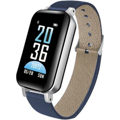 Lemfo T89 Smartwatch Activity Tracker + TWS Wireless Earphones Draadloze Oortjes Fitness Sport iOS Android Blauw Lemfo T89 Smartwatch Activity Tracker + TWS Wireless Earphones Draadloze Oortjes Fitness Sport iOS Android Blauw