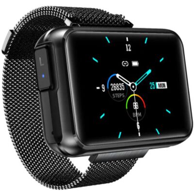 Lemfo T91 Smartwatch Breed Display met Draadloze Oortjes - 1.4 Inch Scherm - Smartband Fitness Tracker Sport Activity Horloge iOS Android Zwart Lemfo T91 Smartwatch Breed Display met Draadloze Oortjes - 1.4 Inch Scherm - Smartband Fitness Tracker Sport Activity Horloge iOS Android Zwart
