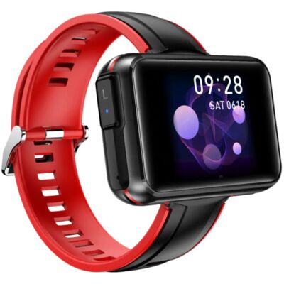Lemfo T91 Smartwatch Breed Display met Draadloze Oortjes - 1.4 Inch Scherm - Smartband Fitness Tracker Sport Activity Horloge iOS Android Rood Lemfo T91 Smartwatch Breed Display met Draadloze Oortjes - 1.4 Inch Scherm - Smartband Fitness Tracker Sport Activity Horloge iOS Android Rood