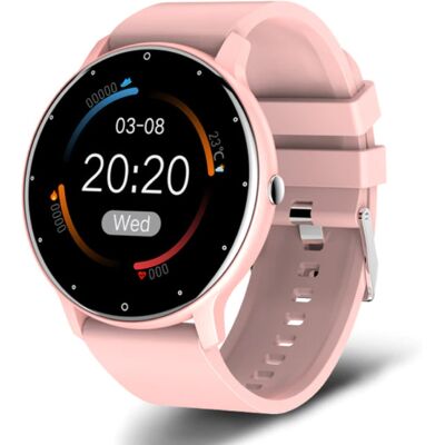 Lige 2021 Smartwatch met Hartslagmonitor - Fitness Sport Activity Tracker Siliconen Bandje Horloge iOS Android Roze Lige 2021 Smartwatch met Hartslagmonitor - Fitness Sport Activity Tracker Siliconen Bandje Horloge iOS Android Roze