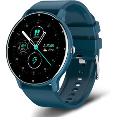 Lige 2021 Smartwatch met Hartslagmonitor - Fitness Sport Activity Tracker Siliconen Bandje Horloge iOS Android Blauw Lige 2021 Smartwatch met Hartslagmonitor - Fitness Sport Activity Tracker Siliconen Bandje Horloge iOS Android Blauw