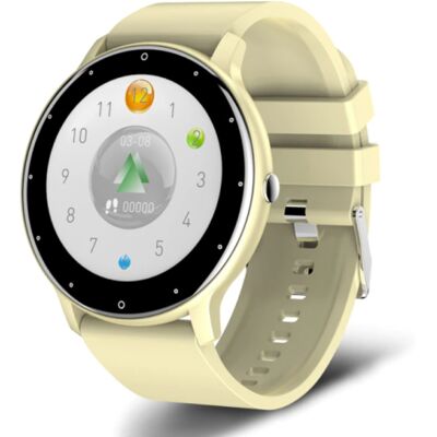 Lige 2021 Smartwatch met Hartslagmonitor - Fitness Sport Activity Tracker Siliconen Bandje Horloge iOS Android Geel Lige 2021 Smartwatch met Hartslagmonitor - Fitness Sport Activity Tracker Siliconen Bandje Horloge iOS Android Geel