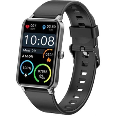 KALOSTE Smartwatch met Slaapmonitor Menstruatie Fitness Sport Activity Tracker Smartphone Horloge iOS Android IP68 Waterdicht Zwart KALOSTE Smartwatch met Slaapmonitor Menstruatie Fitness Sport Activity Tracker Smartphone Horloge iOS Android IP68 Waterdicht Zwart