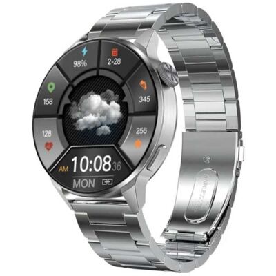 SACOSDING Smartwatch Fitness Sport Activity Tracker Horloge - NFC / ECG / GPS / IP68 - Metaal Bandje Zilver SACOSDING Smartwatch Fitness Sport Activity Tracker Horloge - NFC / ECG / GPS / IP68 - Metaal Bandje Zilver
