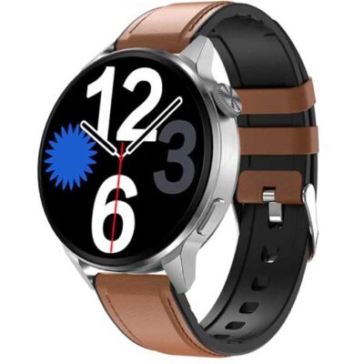 SACOSDING Smartwatch Fitness Sport Activity Tracker Horloge - NFC / ECG / GPS / IP68 - Leer Bandje Bruin SACOSDING Smartwatch Fitness Sport Activity Tracker Horloge - NFC / ECG / GPS / IP68 - Leer Bandje Bruin