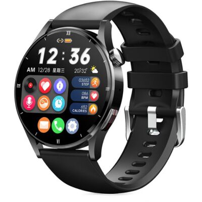 Lige Smartwatch met Lichaamstemperatuur, Bloeddrukmeter en Zuurstofmeter - Fitness Sport Activity Tracker Horloge iOS Android - Silicoon Bandje Zwart Lige Smartwatch met Lichaamstemperatuur, Bloeddrukmeter en Zuurstofmeter - Fitness Sport Activity Tracker Horloge iOS Android - Silicoon Bandje Zwart