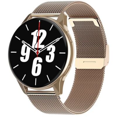Lige Smartwatch met Hartmonitor en Zuurstofmeter - Fitness Sport Activity Tracker Horloge - Mesh Bandje Goud Lige Smartwatch met Hartmonitor en Zuurstofmeter - Fitness Sport Activity Tracker Horloge - Mesh Bandje Goud