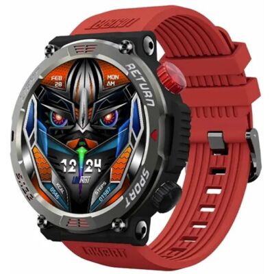 Lokmat Zeus 5 Pro Smartwatch - Slaapmonitor Hartslag Zuurstof Sport Activity Tracker Waterdicht Rood Lokmat Zeus 5 Pro Smartwatch - Slaapmonitor Hartslag Zuurstof Sport Activity Tracker Waterdicht Rood