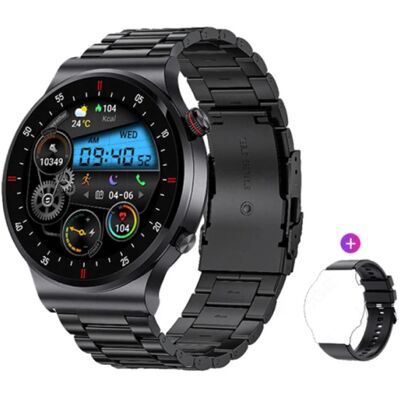 Lige Smartwatch met Hartmonitor en Zuurstofmeter - Sport Health Tracker Horloge - Metaal Bandje - Zwart Lige Smartwatch met Hartmonitor en Zuurstofmeter - Sport Health Tracker Horloge - Metaal Bandje - Zwart
