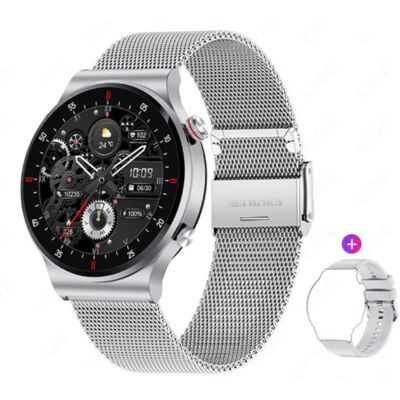 Lige Smartwatch met Hartmonitor en Zuurstofmeter - Sport Health Tracker Horloge - Mesh Bandje - Zilver Lige Smartwatch met Hartmonitor en Zuurstofmeter - Sport Health Tracker Horloge - Mesh Bandje - Zilver