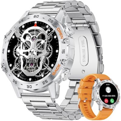 Lige Smartwatch - Gezondheid Monitor Sport Tracker Horloge iOS Android - Staal Bandje - Zilver Lige Smartwatch - Gezondheid Monitor Sport Tracker Horloge iOS Android - Staal Bandje - Zilver