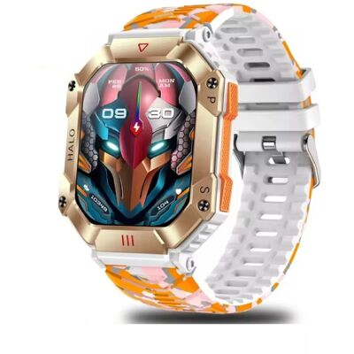 Xiaomi Halo Smartwatch - Silicoon Bandje - 2" Display - Hartslag Zuurstof Sport Tracker Horloge - Oranje Camo Xiaomi Halo Smartwatch - Silicoon Bandje - 2" Display - Hartslag Zuurstof Sport Tracker Horloge - Oranje Camo
