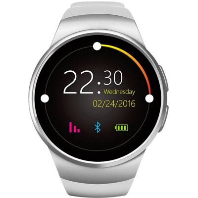 Stuff Certified® Originele KW18 Smartwatch Smartphone Fitness Sport Activity Tracker Horloge OLED Android iOS iPhone Samsung Huawei Zilver Stuff Certified® Originele KW18 Smartwatch Smartphone Fitness Sport Activity Tracker Horloge OLED Android iOS iPhone Samsung Huawei Zilver