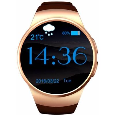 Stuff Certified® Originele KW18 Smartwatch Smartphone Fitness Sport Activity Tracker Horloge OLED Android iOS iPhone Samsung Huawei Goud Stuff Certified® Originele KW18 Smartwatch Smartphone Fitness Sport Activity Tracker Horloge OLED Android iOS iPhone Samsung Huawei Goud
