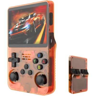 R36S Retro Video Game Console - 64GB Opslagruimte - 3,5 Inch IPS Display - Mini Draagbare Gamepad - Linux Systeem - Oranje R36S Retro Video Game Console - 64GB Opslagruimte - 3,5 Inch IPS Display - Mini Draagbare Gamepad - Linux Systeem - Oranje