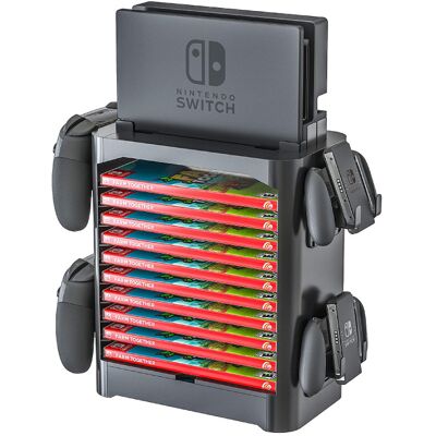 Saivitem Multifunctionele Standaard voor Nintendo Switch Console en Games - NS Controller Stand Game Houder Zwart Saivitem Multifunctionele Standaard voor Nintendo Switch Console en Games - NS Controller Stand Game Houder Zwart