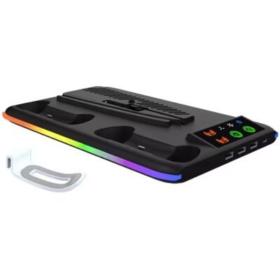Stuff Certified® RGB Koeling Standaard met Controller Oplaadstation voor PS5/Slim/Pro - Zwart Stuff Certified® RGB Koeling Standaard met Controller Oplaadstation voor PS5/Slim/Pro - Zwart