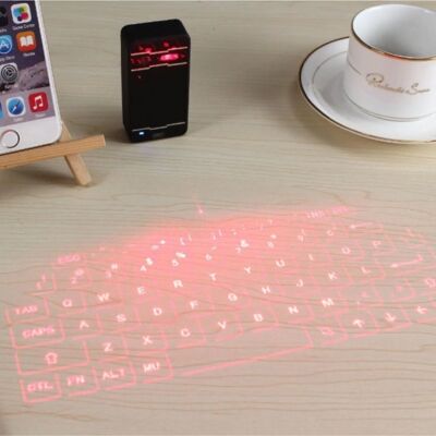 SeenDa Draadloos Mini Laser Toetsenbord - Pocket Draagbaar Virtueel Keyboard LED Projectie voor Windows, IOS, Mac OS X en Android Zwart SeenDa Draadloos Mini Laser Toetsenbord - Pocket Draagbaar Virtueel Keyboard LED Projectie voor Windows, IOS, Mac OS X en Android Zwart