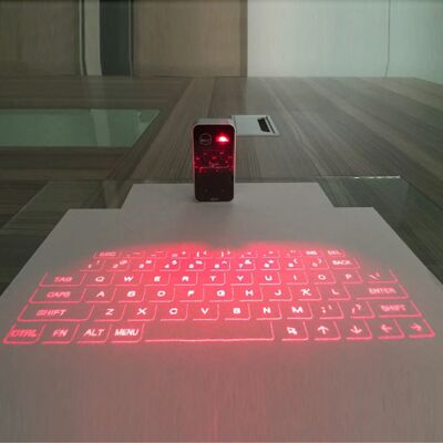 SeenDa Draadloos Mini Laser Toetsenbord - Pocket Draagbaar Virtueel Keyboard LED Projectie voor Windows, IOS, Mac OS X en Android Grijs SeenDa Draadloos Mini Laser Toetsenbord - Pocket Draagbaar Virtueel Keyboard LED Projectie voor Windows, IOS, Mac OS X en Android Grijs
