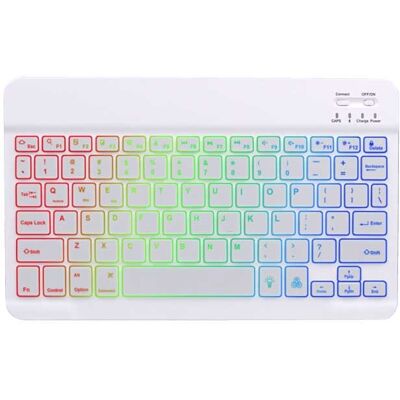Unigogo Verlicht Draadloos Toetsenbord 10 Inch - QWERTY voor PC / iOS / Android Zwart Unigogo Verlicht Draadloos Toetsenbord 10 Inch - QWERTY voor PC / iOS / Android Zwart