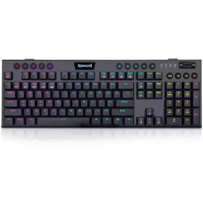 Redragon Horus K618 Mechanisch Gaming Toetsenbord - Red Switches - RGB Verlicht - Draadloos 2.4G/Bluetooth - QWERTY 104 Toetsen - Zwart Redragon Horus K618 Mechanisch Gaming Toetsenbord - Red Switches - RGB Verlicht - Draadloos 2.4G/Bluetooth - QWERTY 104 Toetsen - Zwart