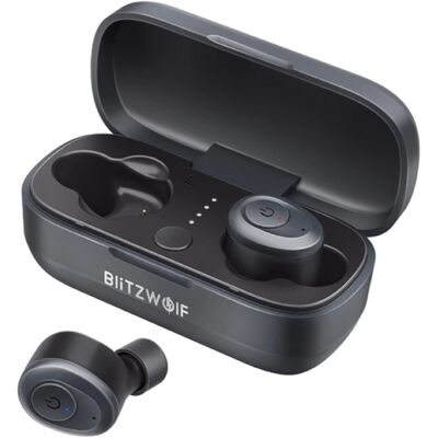 Blitzwolf BW-FYE4 Draadloze Oordopjes - TWS Oortjes True Touch Control Oortjes Oordopjes Bluetooth 5.0 Wireless Buds Earphones Oortelefoon Zwart Blitzwolf BW-FYE4 Draadloze Oordopjes - TWS Oortjes True Touch Control Oortjes Oordopjes Bluetooth 5.0 Wireless Buds Earphones Oortelefoon Zwart