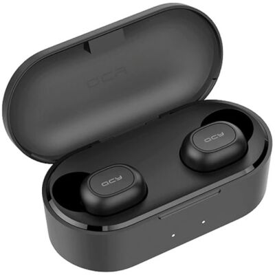 QCY QS2 Draadloze Oortjes - Bluetooth 5.0 Oordopjes - Ear Wireless Buds Earphones Earbuds Oortelefoon Zwart QCY QS2 Draadloze Oortjes - Bluetooth 5.0 Oordopjes - Ear Wireless Buds Earphones Earbuds Oortelefoon Zwart