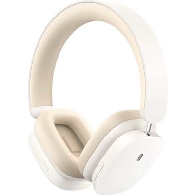 Baseus H1 Hybrid Draadloze Koptelefoon met Microfoon - Bluetooth 5.2 Wireless Headset Wit Baseus H1 Hybrid Draadloze Koptelefoon met Microfoon - Bluetooth 5.2 Wireless Headset Wit