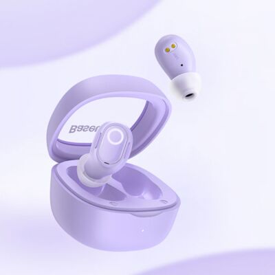 Baseus WM02 Draadloze Oortjes - Touch Control Oordopjes TWS Bluetooth 5.3 Paars Baseus WM02 Draadloze Oortjes - Touch Control Oordopjes TWS Bluetooth 5.3 Paars