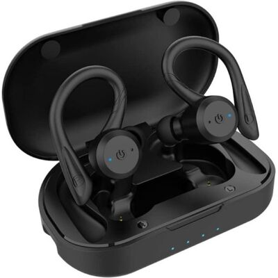 Xiaomi Draadloze Oortjes met Oorhaak - IPX7 Zwemmen Oordopjes Bluetooth 5.0 Oortelefoon Zwart Xiaomi Draadloze Oortjes met Oorhaak - IPX7 Zwemmen Oordopjes Bluetooth 5.0 Oortelefoon Zwart