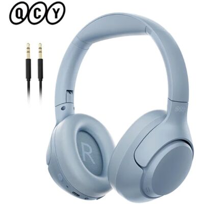 QCY H3 Draadloze Koptelefoon - ANC Bluetooth 5.4 Hi-Res Headset Lichtblauw QCY H3 Draadloze Koptelefoon - ANC Bluetooth 5.4 Hi-Res Headset Lichtblauw