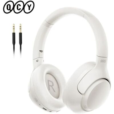 QCY H3 Draadloze Koptelefoon - ANC Bluetooth 5.4 Hi-Res Headset Wit QCY H3 Draadloze Koptelefoon - ANC Bluetooth 5.4 Hi-Res Headset Wit