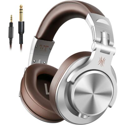 OneOdio A71 Gaming Studio DJ Koptelefoon met 6.35mm en 3.5mm AUX Aansluiting - Zilver OneOdio A71 Gaming Studio DJ Koptelefoon met 6.35mm en 3.5mm AUX Aansluiting - Zilver