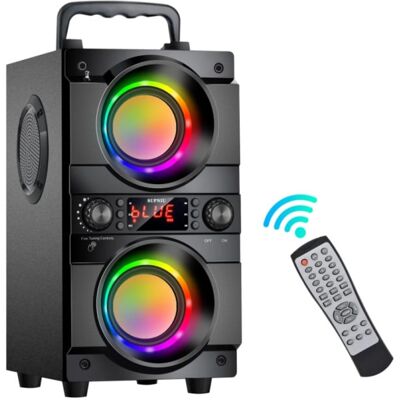 TOPROAD A21 Draadloze Speaker met RGB - 60W Luidspreker Wireless Bluetooth 5.0 Soundbar Box Zwart TOPROAD A21 Draadloze Speaker met RGB - 60W Luidspreker Wireless Bluetooth 5.0 Soundbar Box Zwart