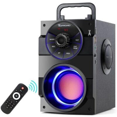 TOPROAD A100 Draadloze Speaker - 16W Luidspreker Wireless Bluetooth 5.0 Soundbar Box Zwart TOPROAD A100 Draadloze Speaker - 16W Luidspreker Wireless Bluetooth 5.0 Soundbar Box Zwart